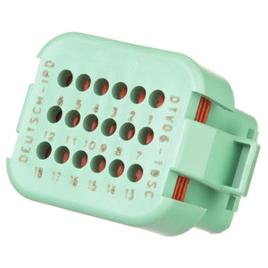 DTV06-18SC - DTV Series  - 18 Socket Plug -  End Cap, C Key, Green