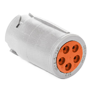 HD14-5-16P - HD10 Series - 5 Pin Receptacle - Non-Threaded Rear, Gray