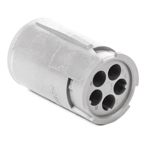 HD14-5-16P - HD10 Series - 5 Pin Receptacle - Non-Threaded Rear, Gray