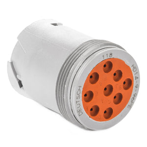 HD14-9-96PE - HD10 Series - 9 Pin Receptacle - Threaded Rear, J1939, Gray