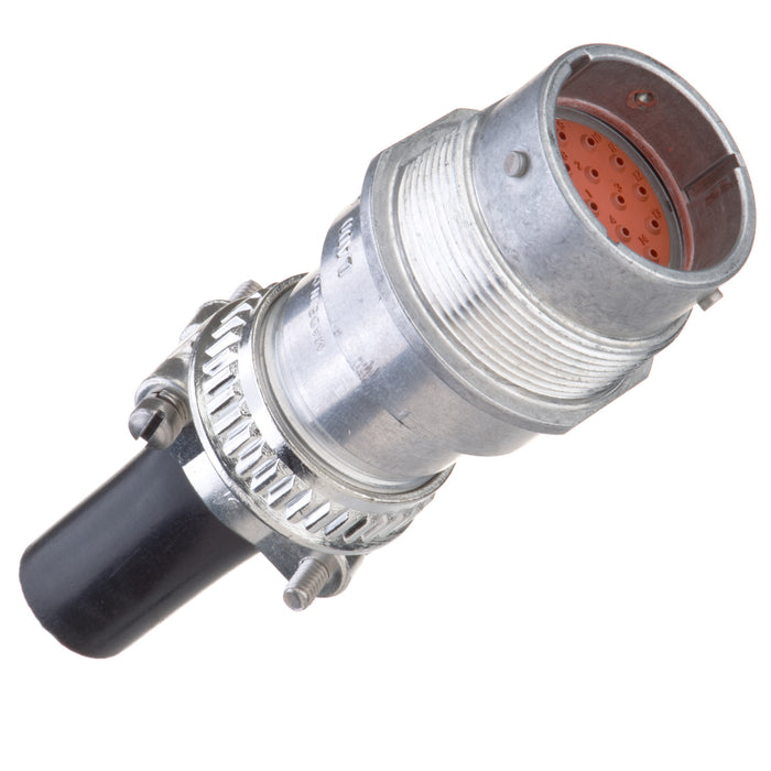 HD34-18-21PN-059 - HD30 Series - 21 Pin Receptacle - 18 Shell, N Seal, Cable Clamp, Flange