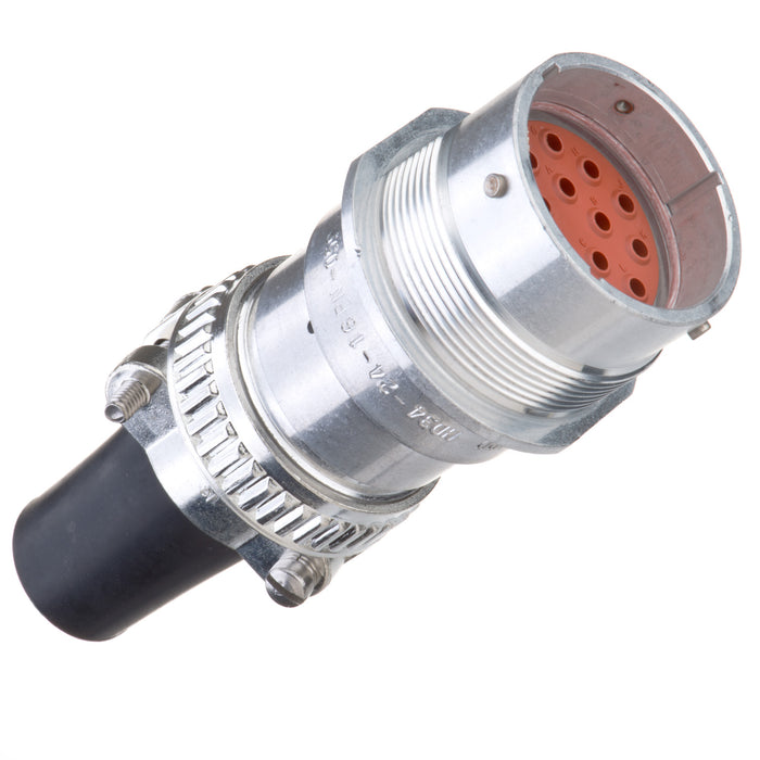 HD34-24-16PN-059 - HD30 Series - 16 Pin Receptacle - 24 Shell, N Seal, Cable Clamp, Flange