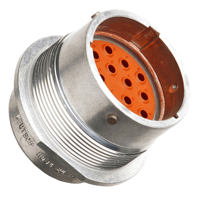 HD34-24-16PN - HD30 Series - 16 Pin Receptacle - 24 Shell, N Seal, Flange