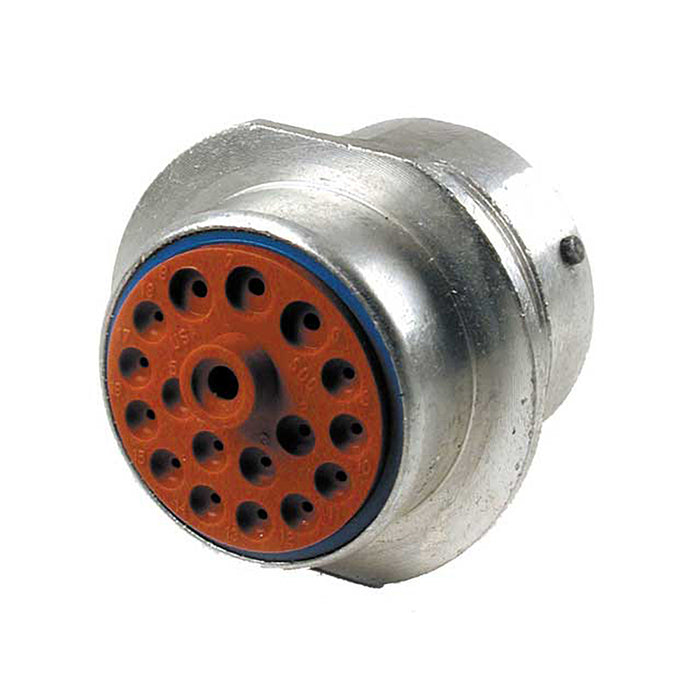 HD34-24-18SE - HD30 Series - 18 Socket Receptacle - 24 Shell, E Seal, Reverse, Flange