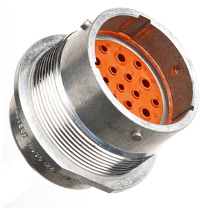 HD34-24-19PN - HD30 Series - 19 Pin Receptacle - 24 Shell, N Seal, Flange