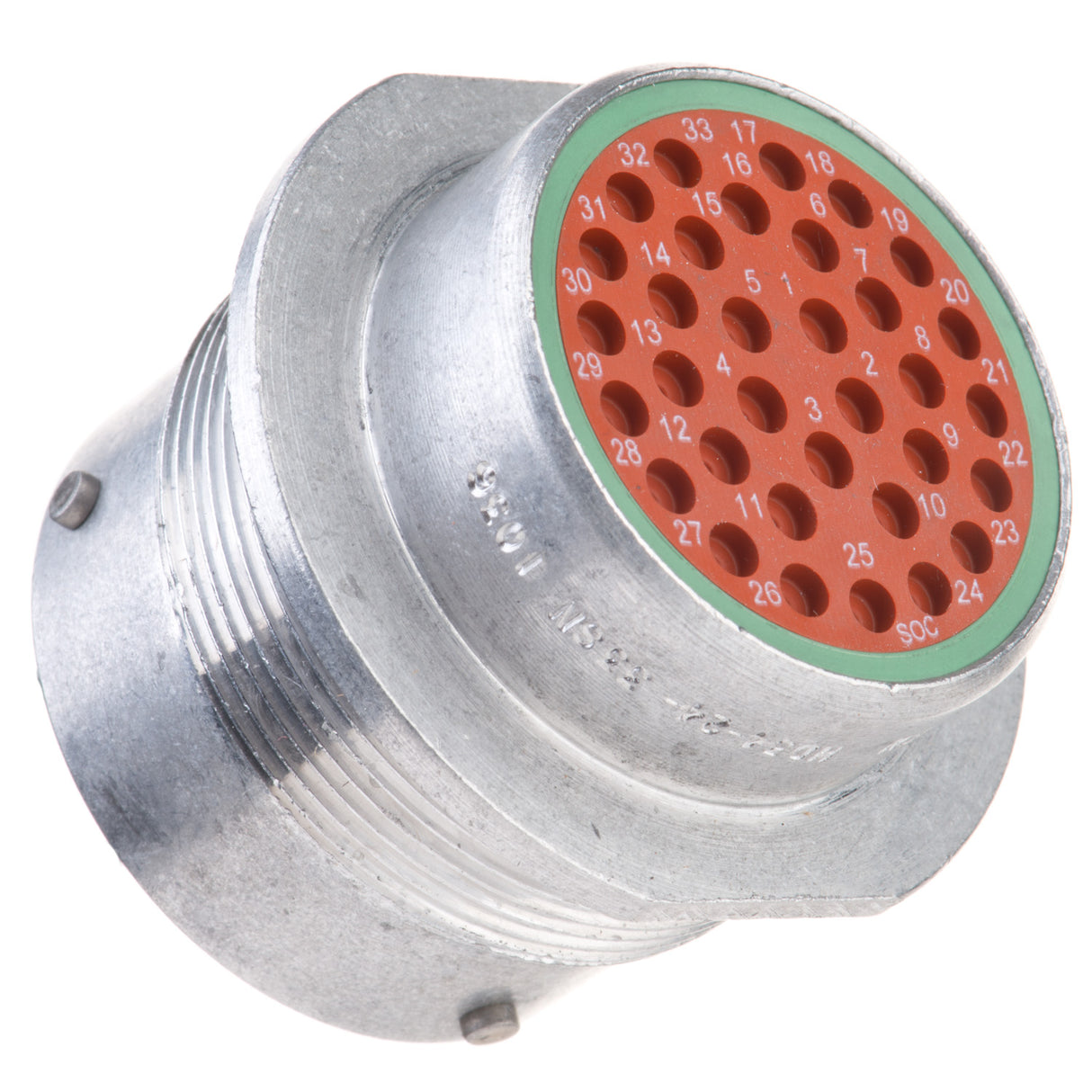 HD34-24-33SN - HD30 Series - 33 Socket Receptacle - 24 Shell, N Seal, Reverse, Flange