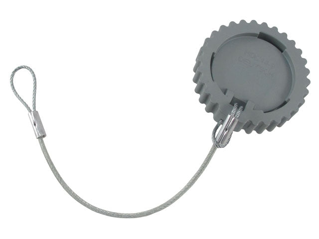 HDC14-9-JDL - HD10 Series  - Dust cap for 9 Cavity Plug - Nitrile Lanyard, Gray