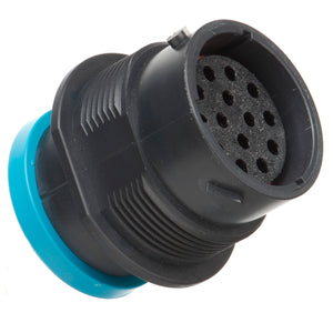 HDP24-18-14SE-L017 - HDP20 Series - 14 Socket Receptacle - 18 Shell, E Seal, Reverse, Ring Adapter, Flange