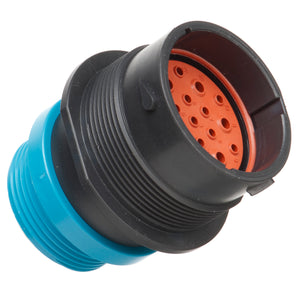 HDP24-24-19PE-L015 - HDP20 Series - 19 Pin Receptacle - 24 Shell, E Seal, Threaded Adapter, Flange