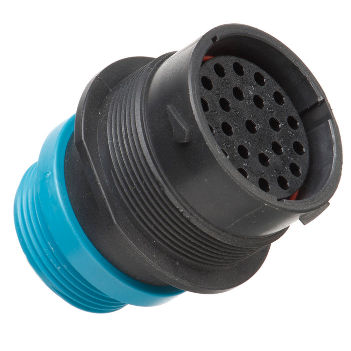 HDP24-24-23SE-L015 - HDP20 Series - 23 Socket Receptacle - 24 Shell, E Seal,  Reverse Threaded Adapter, Flange