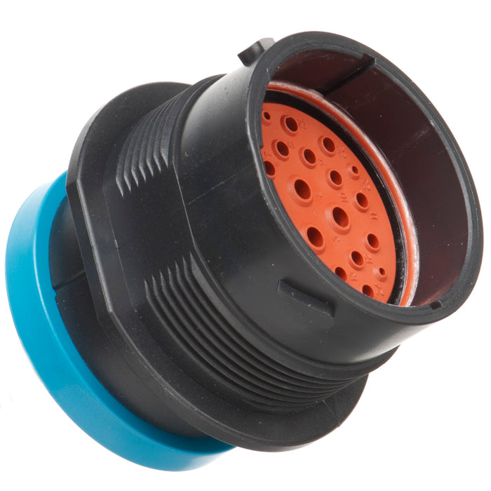 HDP24-24-29PE-L017 - HDP20 Series - 29 Pin Receptacle - 24 Shell, E Seal, Ring Adapter, Flange