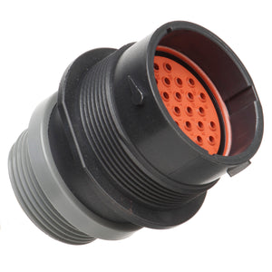 HDP24-24-31PT-L015 - HDP20 Series - 31 Pin Receptacle - 24 Shell, T Seal, Threaded Adapter, Flange