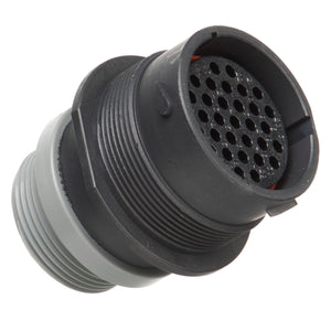 HDP24-24-31ST-L015 - HDP20 Series - 31 Socket Receptacle - 24 Shell, T Seal, Reverse, Threaded Adapter, Flange