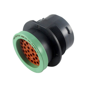 HDP24-24-33SN-L017 - HDP20 Series - 33 Socket Receptacle - 24 Shell, N Seal, Reverse, Ring Adapter, Flange