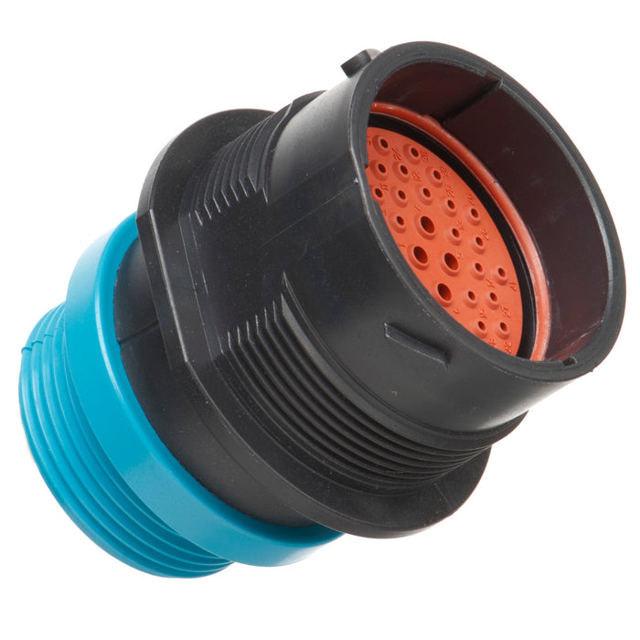 HDP24-24-47PE-L015 - HDP20 Series - 47 Pin Receptacle - 24 Shell, E Seal, Threaded Adapter, Flange