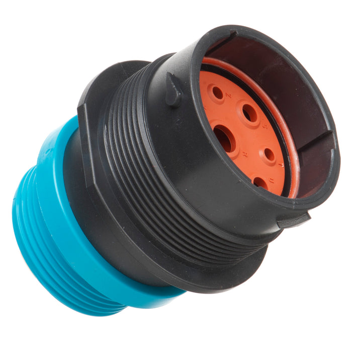 HDP24-24-9PE-L015 - HDP20 Series - 9 Pin Receptacle - 24 Shell, E Seal, Threaded Adapter, Flange