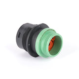 HDP24-24-9SN-L015 - HDP20 Series - 9 Socket Receptacle - 24 Shell, N Seal, Reverse, Threaded Adapter, Flange