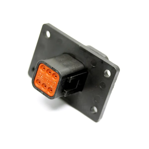 DT04-6P-CL06 - DT Series - 6 Pin Receptacle - Welded Flange, Reduced Dia. Seals