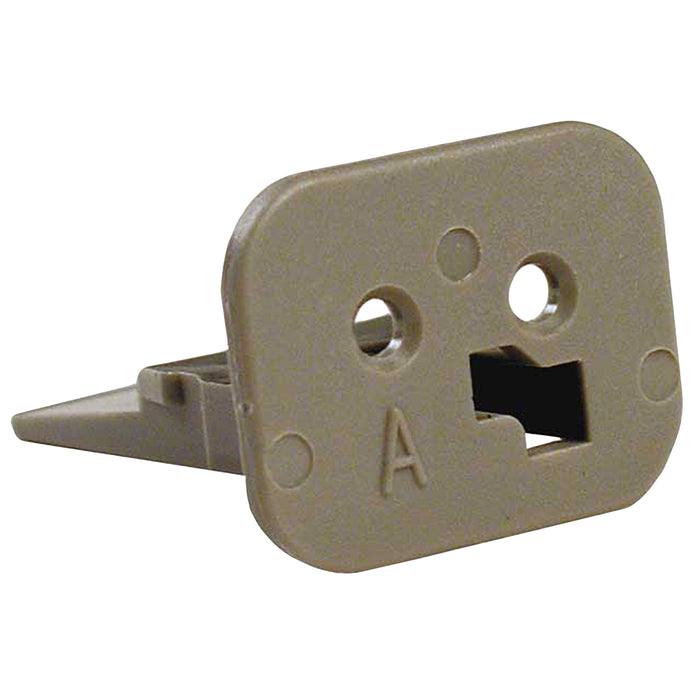 W2SA - DT Series - Wedgelock for 2 Socket Plug - A Key, Gray