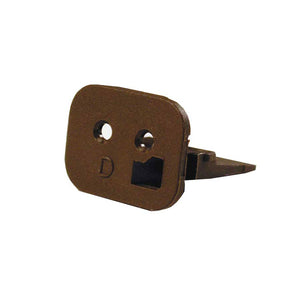 W2SD-P012 - DT Series - Wedgelock for 2 Socket Plug - Enhanced, D Key, Brown