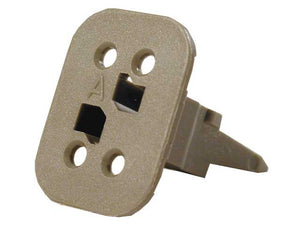 W4SA-P012 - DT Series - Wedgelock for 4 Socket Plug - A Key, Enhanced, Gray