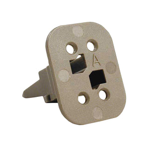 W4SA - DT Series - Wedgelock for 4 Socket Plug - A Key, Gray
