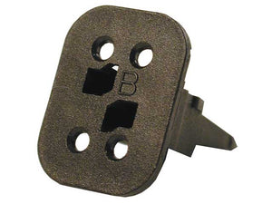 W4SB-P012 - DT Series - Wedgelock for 4 Socket Plug - B Key, Enhanced, Gray