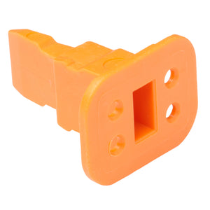 W4S - DT Series - Wedgelock for a 4 Socket Plug - Orange