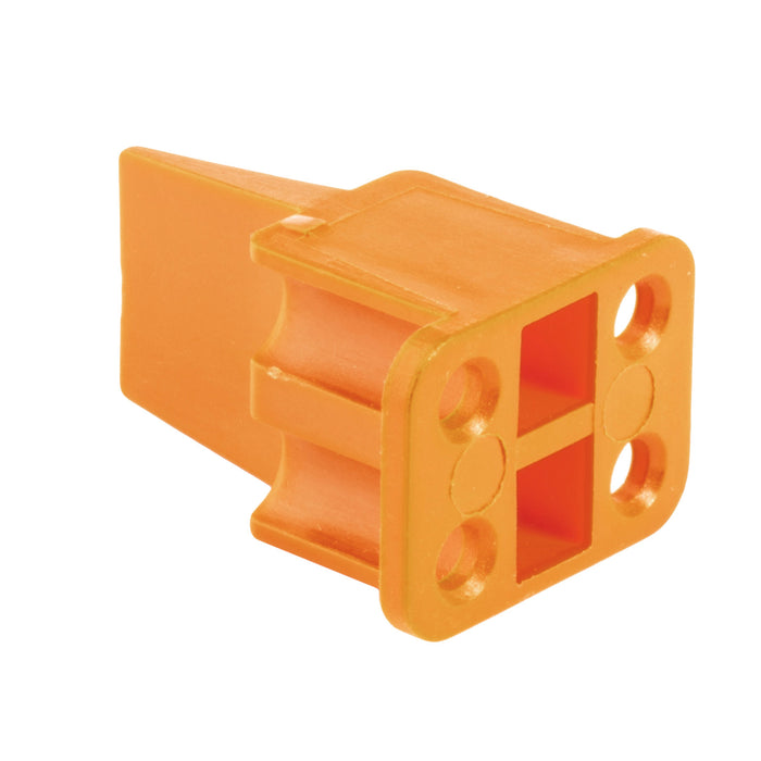 WP-4S - DTP Series - 4 Socket Plug Wedgelock - Orange