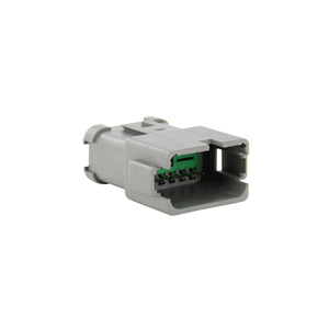 DT04-12PA-P030 - DT Series - 12 Pin Receptacle - A Key, Wedgelock included,  (4) 3 Pin Busses, Nickel Contacts, Gray