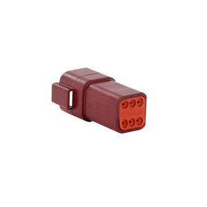DT04-6P-RD - DT Series - 6 Pin Receptacle - Red