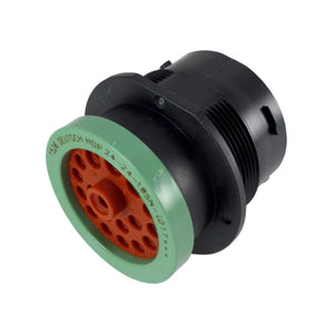 HDP24-24-18SN-L017 - HDP20 Series - 18 Socket Receptacle - 24 Shell, N Seal, Ring Adapter, Flange