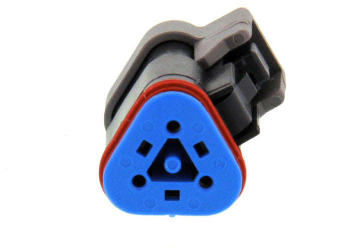 DT06-3S-PE01- DT Series - 3 Socket Plug - Terminating Resistor, Gold Sockets, End Cap, J1939, Black