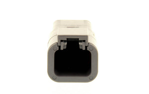 DTP04-2P-C015- DT Series- 2 Pin Receptacle, Reduced Dia. Seal, Gray