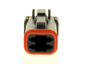 DT06-4S-EP06 - DT Series - 4 Socket Plug - Enhanced Seal Retention, End Cap, Black
